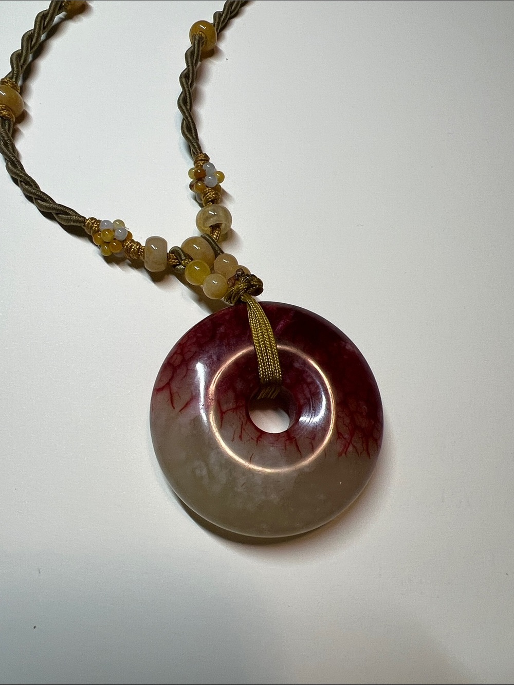 Gemstone/ Agate Bi Disk Necklace